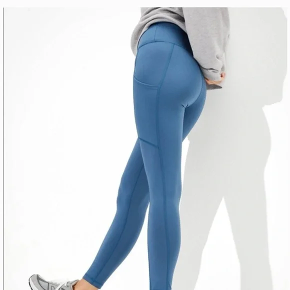 American Eagle , Blue High-Waisted Leggings - Picture 1 of 8